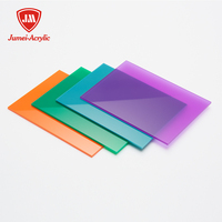 Plaque acrylique translucide Jumei transparente et colorée de 4 mm et 5 mm, type verre teinté, avec service de découpe sur mesure