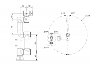 <span class=keywords><strong>Robot</strong></span> collaboratif à 6 axes haute efficacité, charge utile de 10 kg, bras de <span class=keywords><strong>robot</strong></span> collaboratif, palettisation automatique, emballage et manutention industrielle des matériaux - Product Image 4