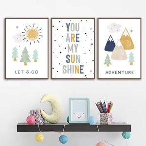 Poster personalizzati di arte della parete della <span class=keywords><strong>camera</strong></span> da letto del neonato e decorazioni per la casa stampate per le camere da letto dei bambini, dei ragazzi e delle ragazze - Product Image 2