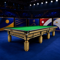 Table de billard standard de tournoi 12 pieds en ardoise naturelle avec coussinets en caoutchouc professionnels pour club, bar et usage domestique