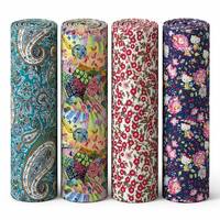 Tissu Popeline de Coton 80s 100% Coton Imprimé Numérique Motif Floral Léger Respirant Textile Tissé pour la Confection de Robes