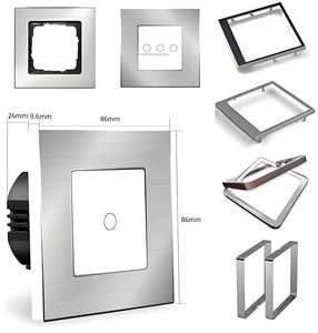 Индивидуальная алюминиевая анодированная умная панель для домашнего декора со светодиодным сенсорным стеклом, каркаса для переключателя с ЧПУ, для настенного покрытия отеля - Product Image 2