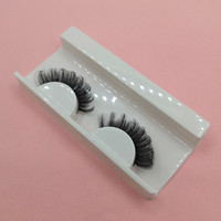 Faux cils en bande 3D faits à la main en vison synthétique 15 mm, bouclés, naturels et doux, pour le marché russe, vente en gros sous marque privée