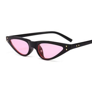 Oeil de chat Rivet Lunettes De Soleil Pour Femmes Rétro Triangulaire Lunettes De Marque Classique des années 90 Petites Nuances - Product Image 5