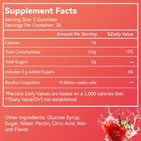 Gummies Probiotiques Marque Blanche Véganes Sans Gluten Sans Sucre Soutien Digestif Santé Intestinale Soutien Immunitaire Équilibre Intestinal Bien-être Adultes
