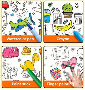 Autocollants de journal à gratter pour enfants, thème dessin animé, à coller facilement, pour divertissement intérieur, vente en gros - Product Image 3