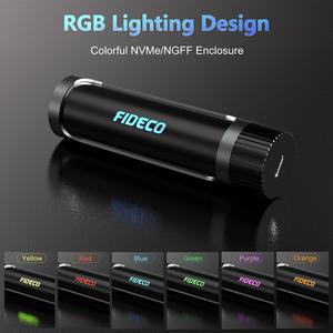 FIDECO Nuovo Case Adattatore USB 3.<span class=keywords><strong>2</strong></span> Gen <span class=keywords><strong>2</strong></span> per SSD M.<span class=keywords><strong>2</strong></span> NVMe NGFF con Illuminazione RGB, <span class=keywords><strong>2</strong></span> in 1 - Product Image 3