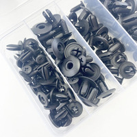 100 pièces Clips de retenue de voiture Kit de fixations en plastique Rivet Auto Push Pin Rivets Set clip de fixation automatique