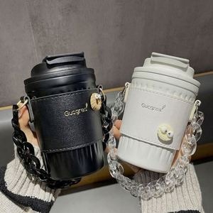 2023 Japanese Style 420ml Double Wall Insulated Eco-Friendly <b>Camera</b> Cup Creative Trend Unisex Heart Straw Cup Cute Applicable - Product Image 1