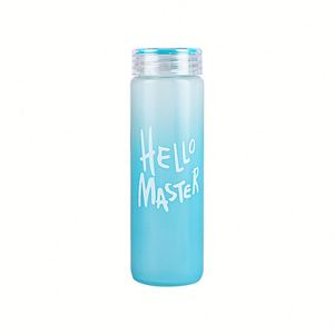Vaso de Vidrio de Borosilicato de Alta Resistencia con Tapa a Prueba de Fugas y Tinte Degradado XH GT8006 17oz, Taza de Agua Portátil para Estudiantes - Product Image 4
