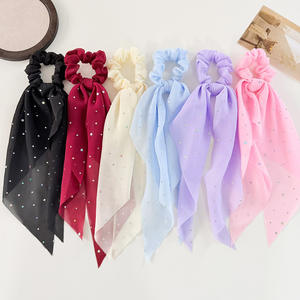 HZO-26015 Chouchous à nœud en paillettes scintillantes, élastiques <span class=keywords><strong>pour</strong></span> <span class=keywords><strong>cheveux</strong></span>, attaches <span class=keywords><strong>pour</strong></span> queue de cheval, accessoires capillaires élégants <span class=keywords><strong>pour</strong></span> femmes - Product Image 1