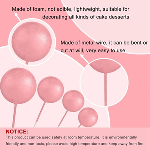 Lot de 20 boules en mousse pour gâteau, taille mixte, décoration de Noël, anniversaire, mariage - Product Image 3