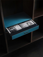 Tiroirs de rangement en métal dimétal aluminium cuir empreinte digitale mot de passe serrure coffre-fort armoire pour bijoux à la maison