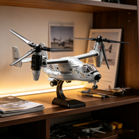 Modèle d'avion militaire à rotor inclinable V22 Osprey à l'échelle 1:72, modèle de collection statique d'avion de l'armée américaine, jouet pour les amateurs d'aviation