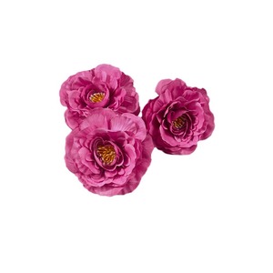 Bouquet de fleurs de pivoine artificielles, 3 têtes, fleurs en soie, décoration de mariage faite à la main - Product Image 5