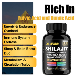 Kapsul Shilajit 8-in-1 Canggih Ekstrak Kunyit Kurkumin Lada Hitam Asam Fulvat Humat <span class=keywords><strong>Anti</strong></span>-Inflamasi Antioksidan Ampuh - Product Image 3