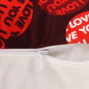 Housse de coussin décorative douce avec impression de cœur <span class=keywords><strong>rouge</strong></span> I LOVE YOU pour la Saint-Valentin, décoration de canapé à la maison - Product Image 5