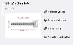 Bu lông thép không gỉ ren toàn phần tiêu chuẩn <span class=keywords><strong>M10</strong></span> Din933, kích thước M10x1.25x50mm, ren mịn, đầu lục giác, đầu bằng, mạ kẽm - Product Image 4