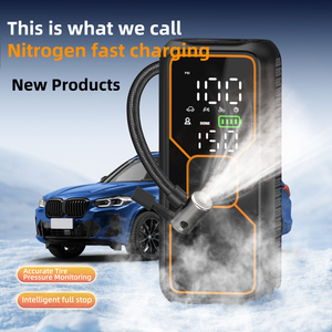 Compresor de Aire Portátil 2 en 1 T05 y Fuente de Alimentación de Emergencia con Pantalla Digital, Carga USB, Luz LED, Flujo de Aire de 30L/min, Material ABS - Product Image 3