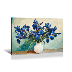 Impasto <span class=keywords><strong>Iris</strong></span> Bouquet Canvas Wall Art - <span class=keywords><strong>Van</strong></span> <span class=keywords><strong>Gogh</strong></span> Style Floral Canvas Print Wall Art para decoración de sala de estar y dormitorio - Product Image 2