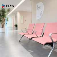 Chaise d'attente pour espaces publics, siège d'attente d'hôpital avec table latérale, chaises d'attente d'aéroport 3/4/5 places avec chargeur USB