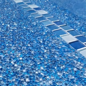 Perles de verre irisées de 1-3 mm pour finition de piscine, additif pour plâtre, fournisseur en vrac, usine, agrégat de verre coloré, OEM - Product Image 1
