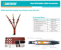 Tête de borne extérieure à trois conducteurs thermorétractable 11 Kv de qualité supérieure Produit exceptionnel dans la catégorie des bornes