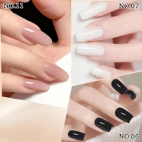 HEMA Free Colored Top Coat Nude Pink Milky White Top Gel Non-Wipe Soak Off UV LED Nail Art Gel Bulk Nail Supplies Private Label