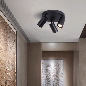 Modern White Black Aluminum <b>Surface</b> <b>Mounted</b> Adjustable Multi-Angle Rotation <b>LED</b> Spotlights 3-<b>Light</b> Ceiling Fixture IP44 - Product Image 1