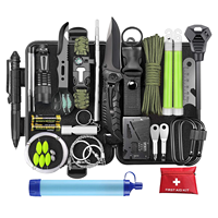 Betoyy-Kit de survie d'extérieur 3 en 1, ensemble de Camping, sac médical avec filtre à eau, paille, Kit de survie d'urgence