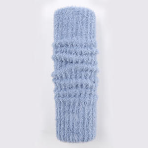 जापानी शैली महिलाओं की सर्दियों मोटी ऊन पैर के वार्मर लंबे ट्यूब फज़ी गर्म नरम पैर जूते के लिए मोजे - Product Image 4