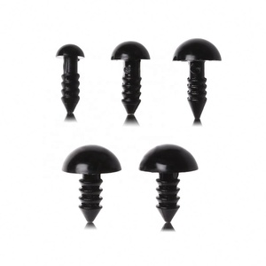 100 Pièces Yeux de sécurité en plastique pour poupées avec boîte de rangement, Accessoires DIY pour animaux, marionnettes et poupées, Yeux noirs artisanaux avec rondelles - Product Image 5