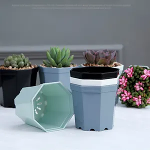 Wholesale factory supply hot sale cheap Art design recycled plastic flower plant succulents pots