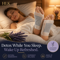 Patchs détoxifiants pour les pieds à la lavande HLK, extrait d'herbes naturelles, 6-8 heures, sans médicament, doux, pour un meilleur sommeil, OEM ODM, logo personnalisé