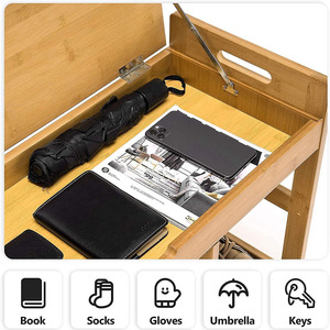 Caja <span class=keywords><strong>de</strong></span> almacenamiento <span class=keywords><strong>de</strong></span> elevación <span class=keywords><strong>de</strong></span> 2 niveles, Banco <span class=keywords><strong>de</strong></span> <span class=keywords><strong>entrada</strong></span>, Zapatero <span class=keywords><strong>de</strong></span> bambú, gerente - Product Image 5