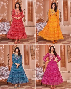 ขายดีที่สุด เดรสสตรี ดีไซเนอร์ เลห์ริยา พิมพ์ชุดยาว เคอร์ติ สําหรับสุภาพสตรี สวมใส่ มีจําหน่ายในราคาขายส่ง - Product Image 5