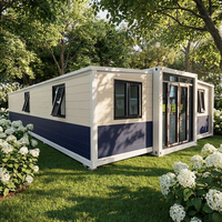 Maison conteneur pliable à prix abordable, 20 pieds, 40 pieds, de luxe, mobile, préfabriquée, extensible, modulaire