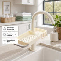 Étagère de rangement pour savon Overjoyed pour robinet, design ajouré pour un drainage rapide