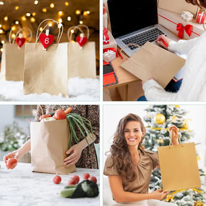 Custom Logo Printed Recycled Brown Kraft Paper Bags with Twisted Handles for Shopping Food Takeaway Gift Packaging Eco Friendly - Product Image 5