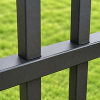 Panneaux de clôture ornementale en aluminium noir sur mesure, résistants à la rouille et durables, pour aménagement paysager des maisons périurbaines aux États-Unis