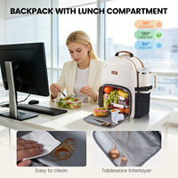 Sac à dos isotherme LOVEVOOK en polyester durable et imperméable pour collège, unisexe, avec compartiment pour ordinateur portable 15,6 pouces, idéal pour les voyages