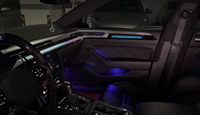 Pour Volkswagen Arteon/CC 2021-2024 : Éclairage d'ambiance dynamique, panneau noir piano, accessoires de mise à niveau de l'éclairage LED intérieur de voiture