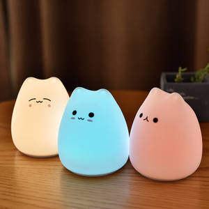 Lámpara de Noche LED RGB con Forma de Gato, que Cambia de Color, para Mesa de Noche, Linda, Blanca, para Niños, Bebés y Niños Pequeños - Product Image 4