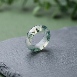 Wholesale Polished Natural <b>Green</b> <b>Moss</b> Agate Antique Imitation Rings for Women Men-Christmas Gift Waterproof Home Decoration for - Product Image 3