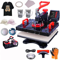 5 In 1 Multi-Functionele Sublimatie Warmte Pers T-Shirt, Stof Tas Lederen Logo Afdrukken Digitale Warmte Overdracht Drukmachine