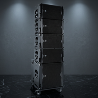 Haut-parleur passif double 10 pouces LS3 Line Array, modèle LA210, boîtier en bois, audio mono, garantie 3 ans, 500W, sensibilité 16Ω