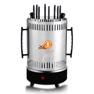 Machine à brochettes électrique rotative automatique, <span class=keywords><strong>barbecue</strong></span> intégré avec four à charbon de bois pour fumage et 8 fourchettes - Product Image 4