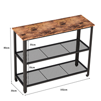 Table console moderne en métal - Meuble de maison écologique et durable avec montage facile et rangement optimisé pour villa/salon/entrée