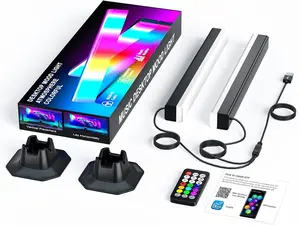 Smart LED Light Barras com APP Controle com Música Sync RGBIC BT Iluminação Ambiente para Entretenimento PC TV Party Gaming Room Decor