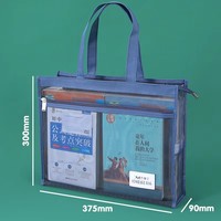 Sac de documents transparent en nylon avec logo personnalisé, pour femmes, essentiels pour les examens, durable, prix d'usine, bureau/école